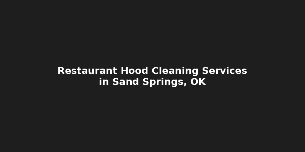 A black background with white text that says restaurant hood cleaning services 