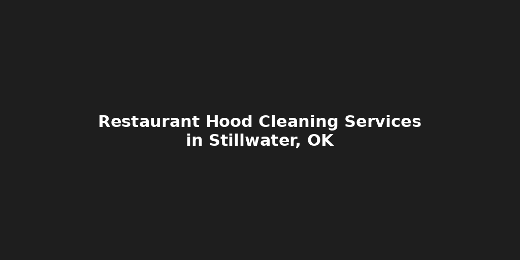 A black background with white text that says restaurant hood cleaning services 