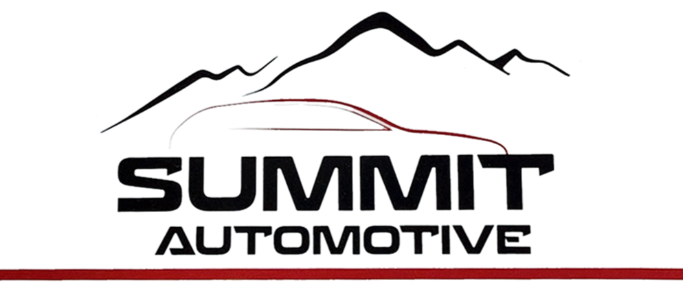 Summit Automotive logo with stylized mountain line and red underline on a white background