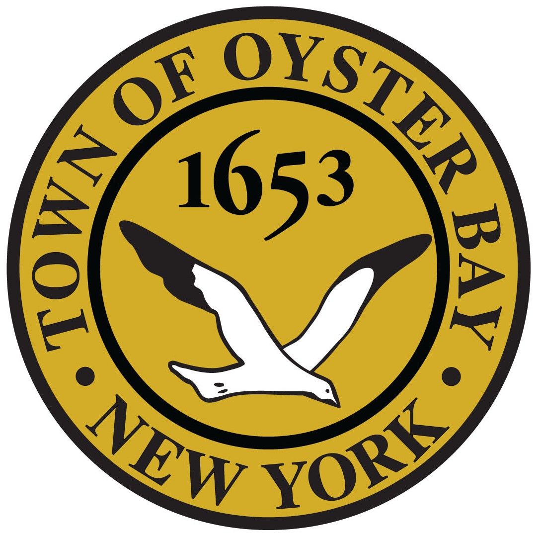 Seal of the Town of Oyster Bay, New York, featuring a seagull and the year 1653.