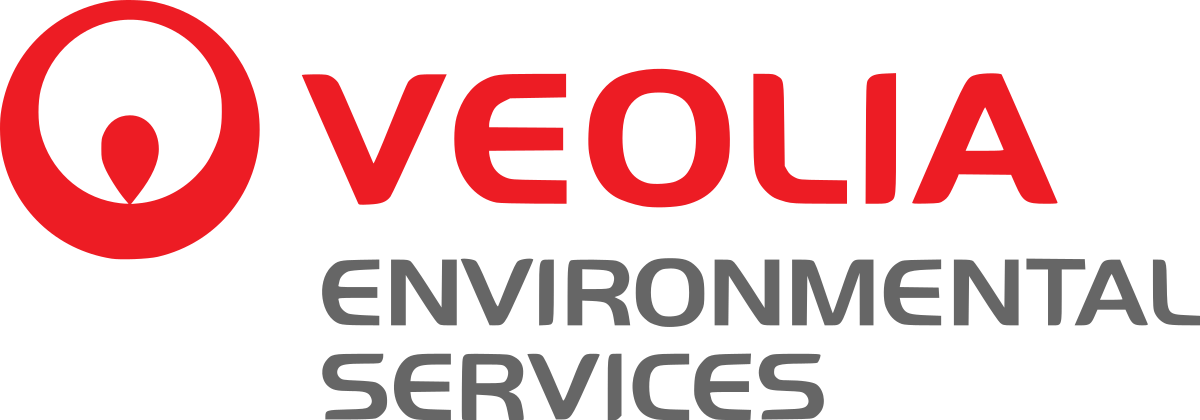 Veolia Environmental Services logo: red circle with a teardrop, red "VEOLIA", gray "ENVIRONMENTAL SERVICES".