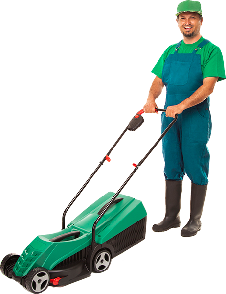 Man with Lawn Mower — West Chester, OH — Spectrum Lawn Care