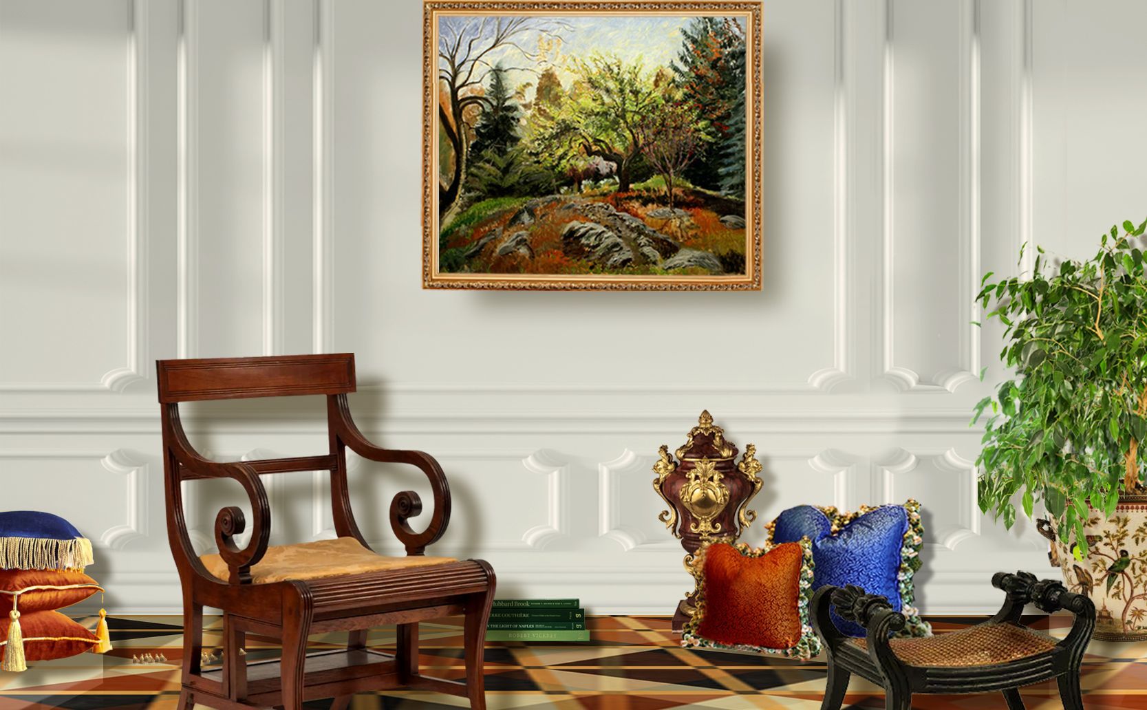 John Varriano, American Artist Landscape Oil Painting:  Apple Blossom