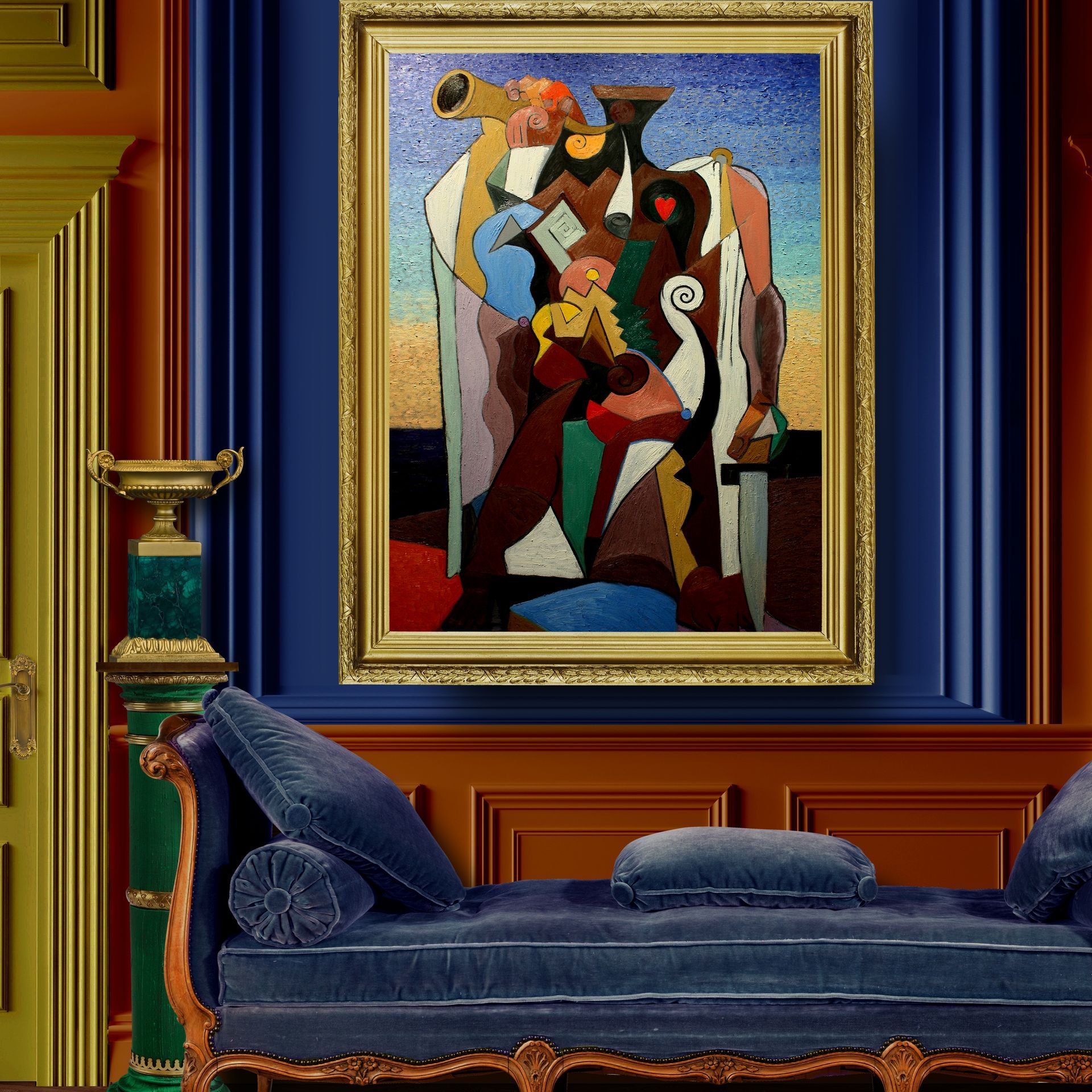 John Varriano Abstract Oil Painting: Warrior