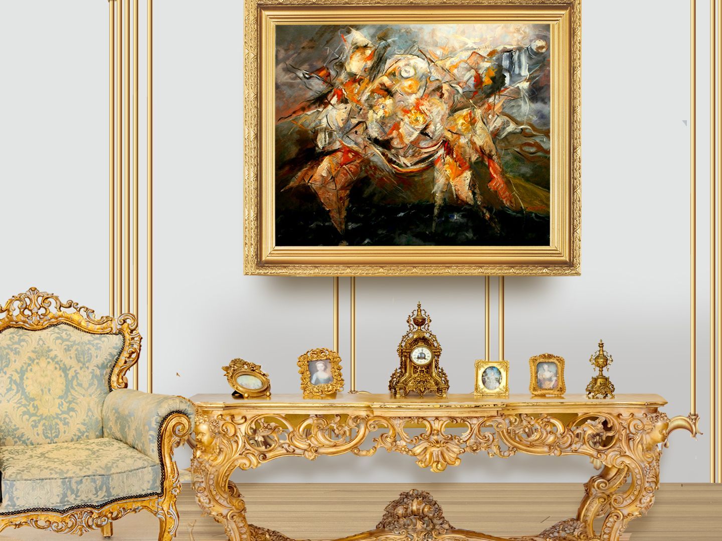 fall of icarus | abstract oil painting by John Varriano
