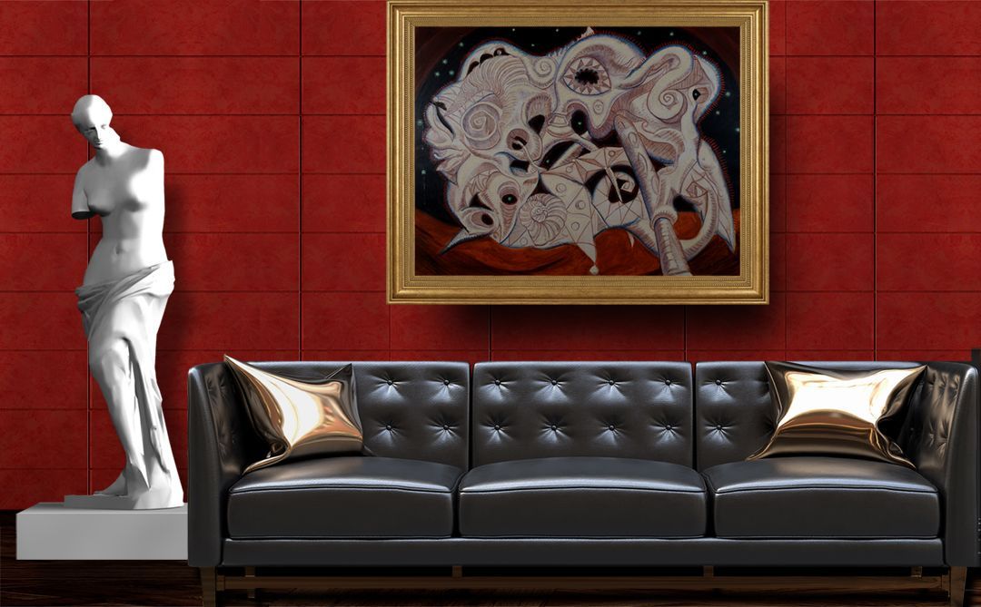 John Varriano American Artist Abstract Oil Painting:  Celestial Carnivore