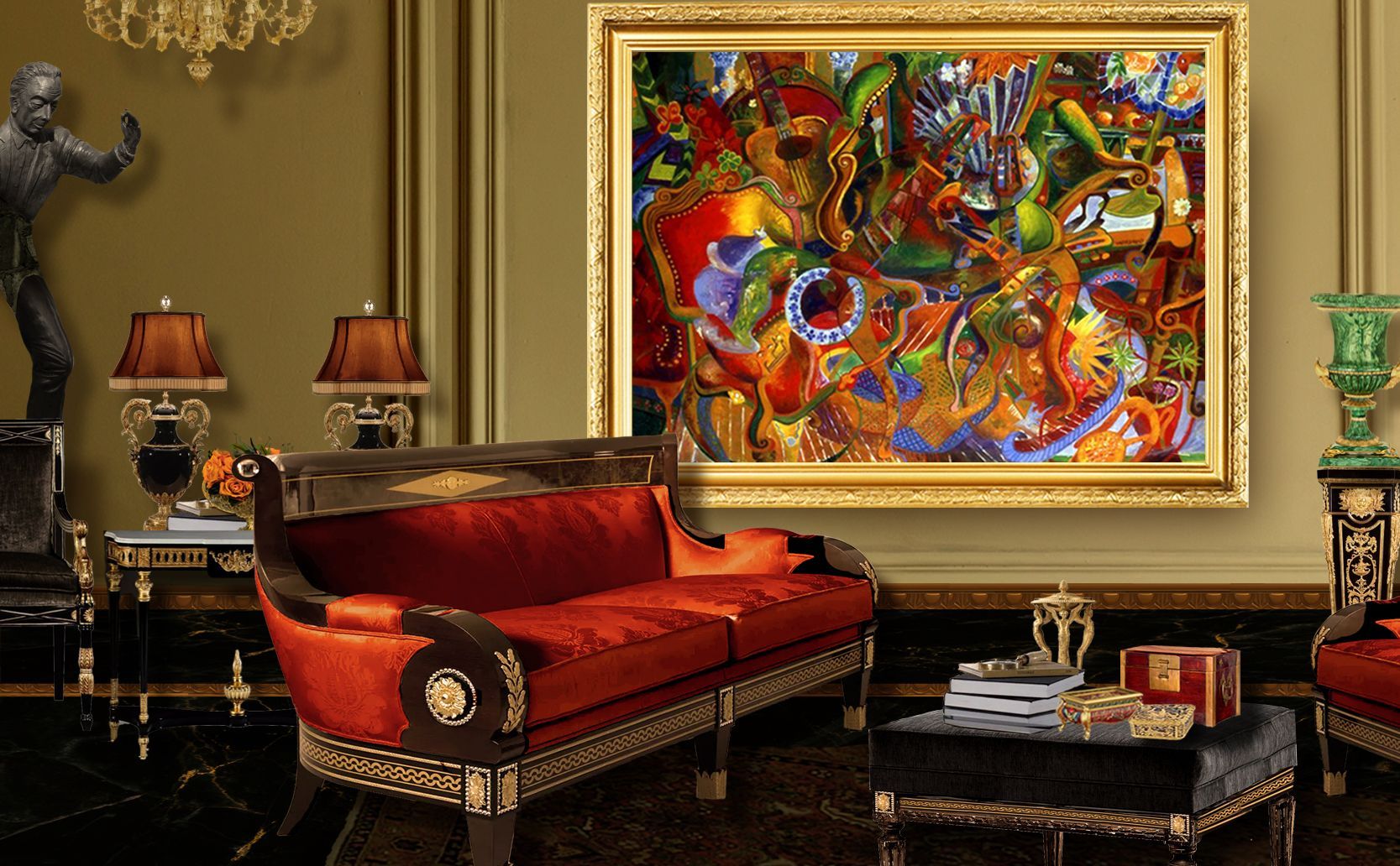 John Varriano, American Artist: Dancing Guitars In Situ