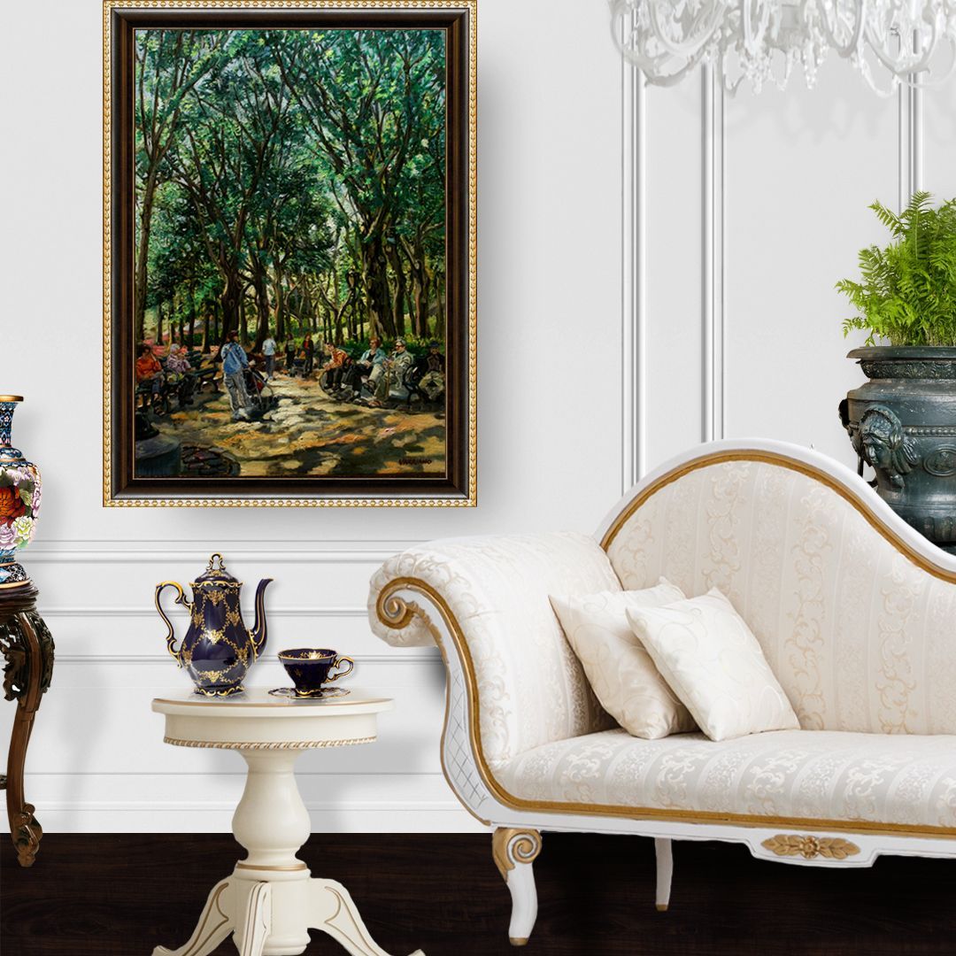 Sunny Park | Landscape Oil Painting by John Varriano