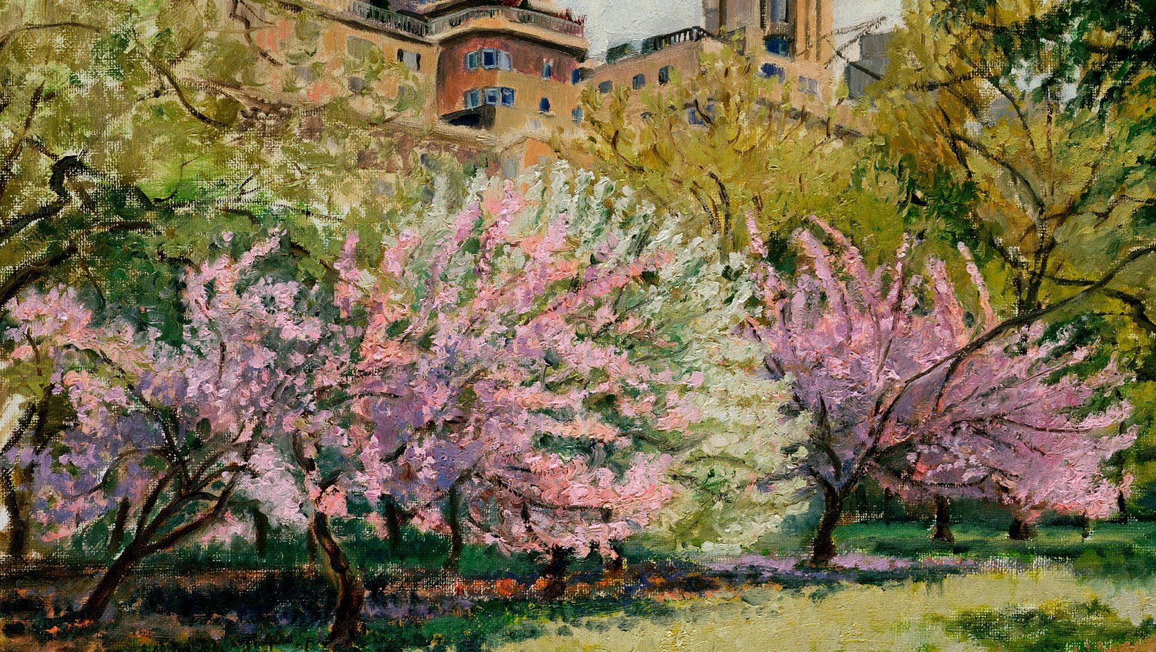 John Varriano American Artist Landscape Oil Painting:  Spring Blossom