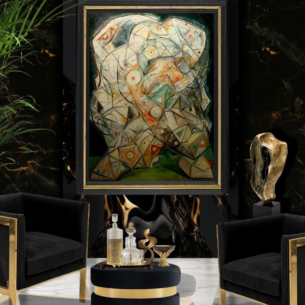 John Varriano American Artist Abstract Oil Painting:  Laocoon