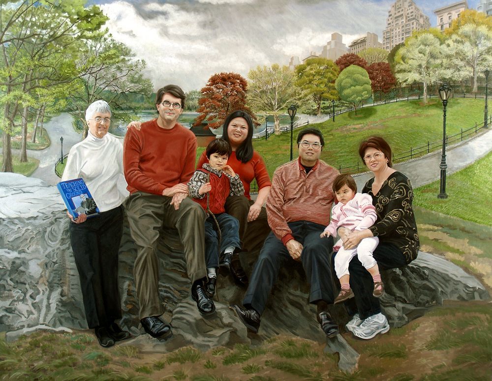 Menges Family | Figurative Oil Painting by John Varriano