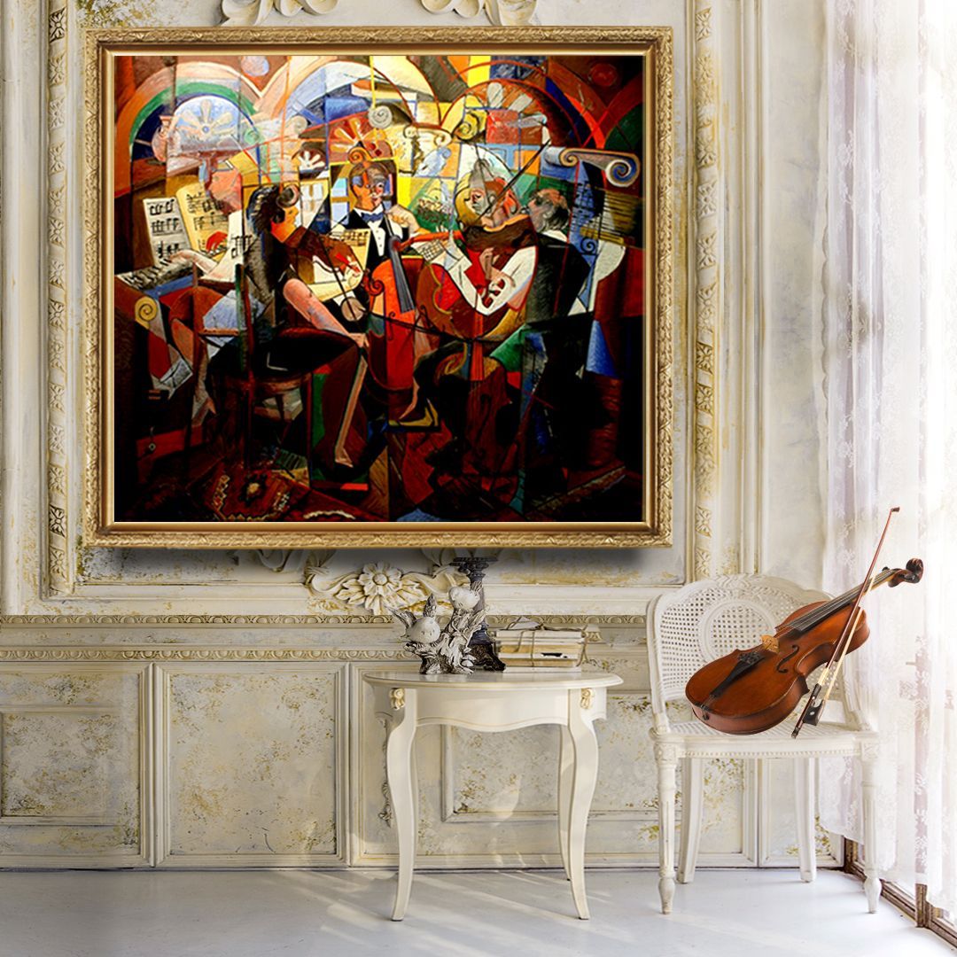 quintet  | abstract oil painting by John Varriano