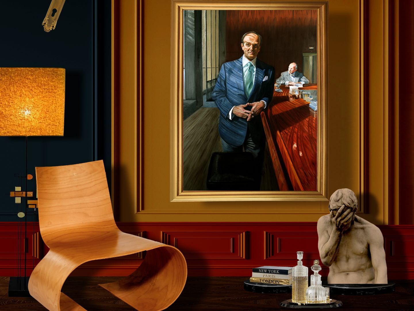 the counselor | figurative oil painting by John Varriano