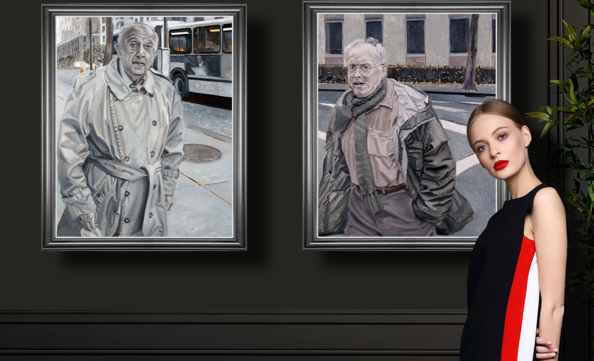 The Professor & Trench Coat | Figurative Oil Painting by John Varriano