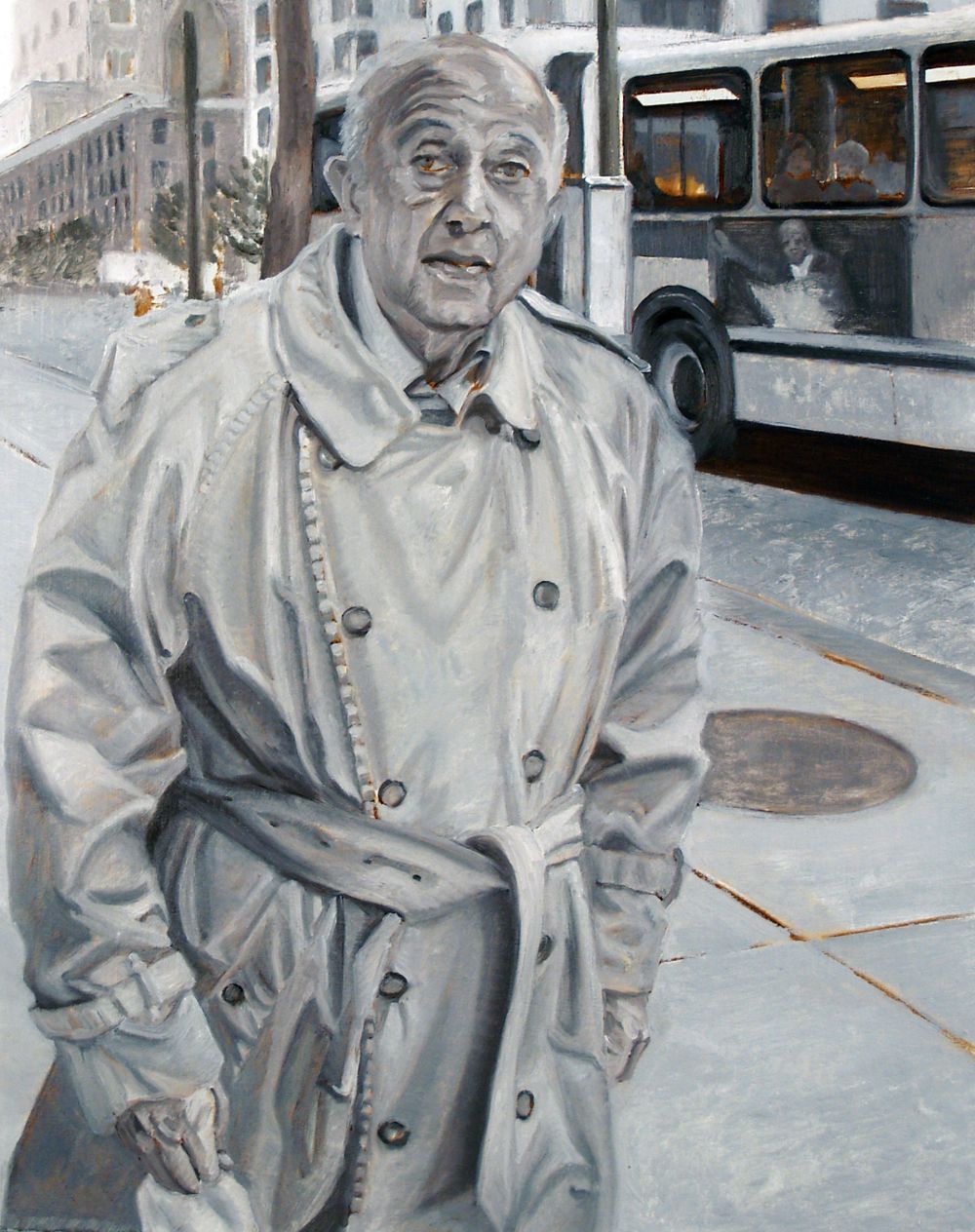 Trench Coat | Figurative Oil Painting by John Varriano