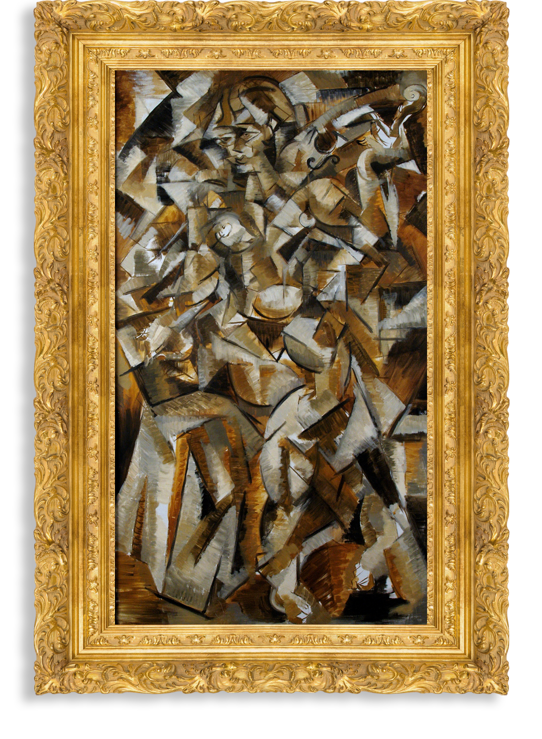 woman with violin |  abstract oil painting by john varriano
