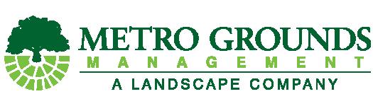 Metro Grounds Management LLC The logo for metro grounds management a landscape company