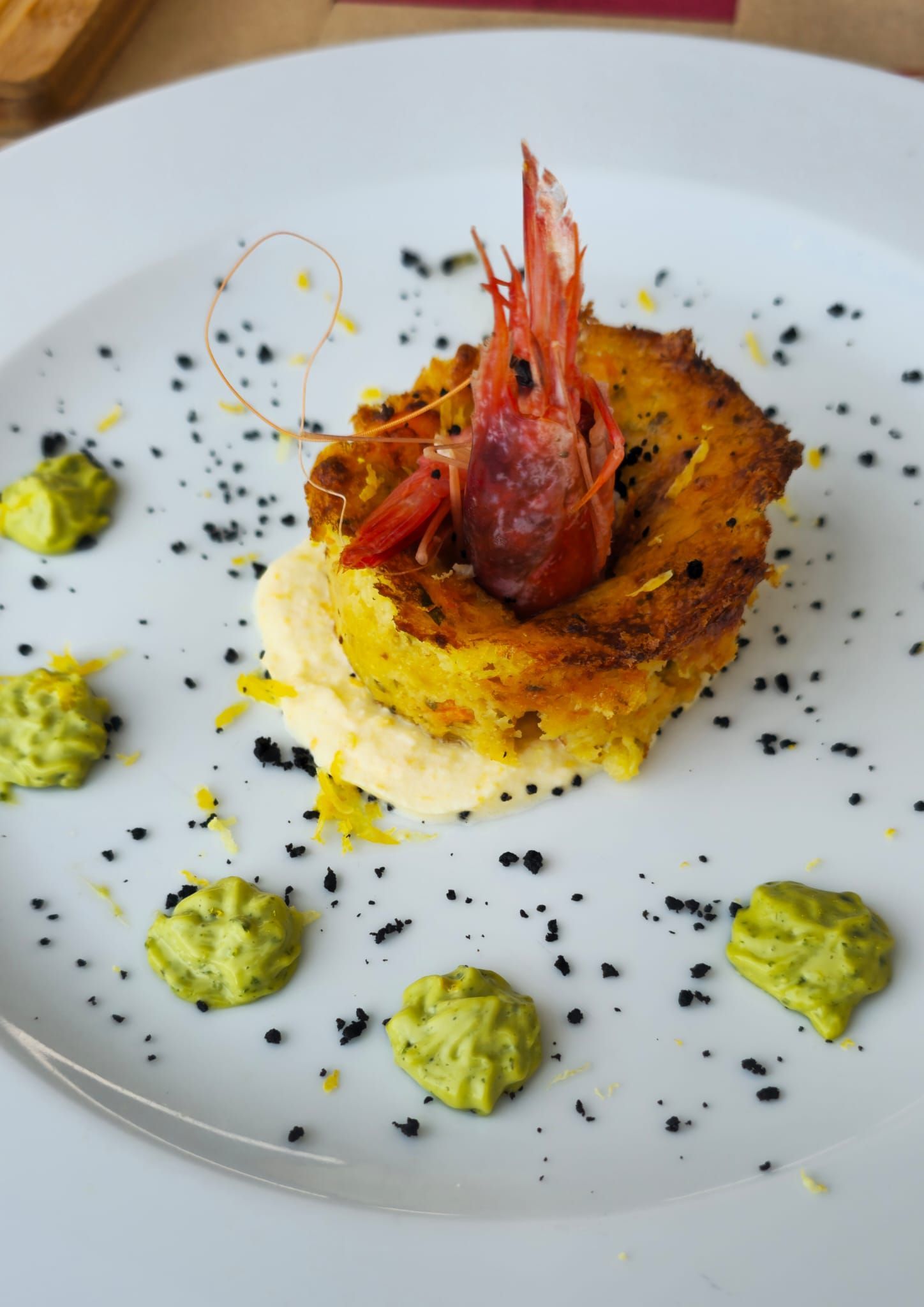 tortino di patate con gambero