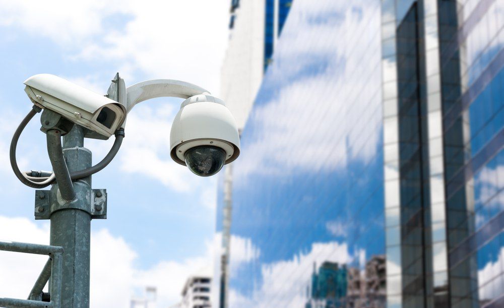 Two Security Cameras on a Pole — X-Mod Security In Landsborough, QLD