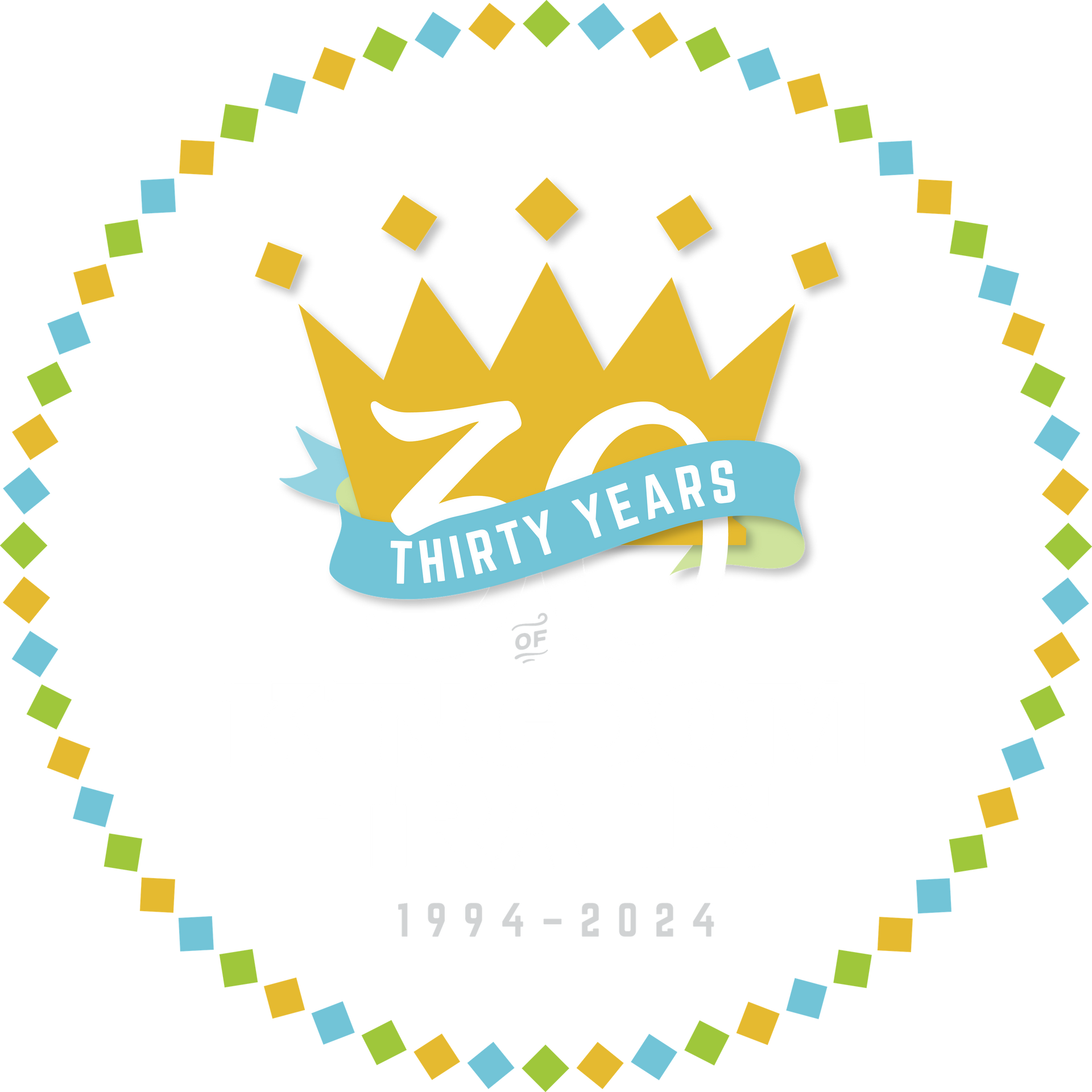 Mountain Bike Trails in Vermont - 30th Anniversary Logo Color Light 