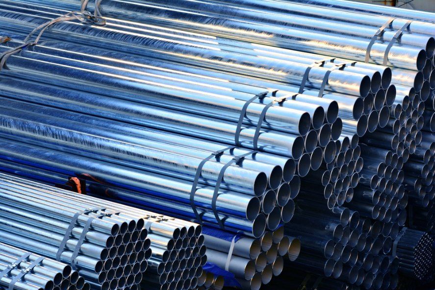 Neatly Bundled Galvanized Steel Pipes — AWE Engineering in South Lismore, NSW