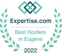 Expertise.com best roofers in eugene badge for 2022