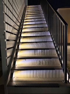 solar lights and non slip stair treads for safety and convience