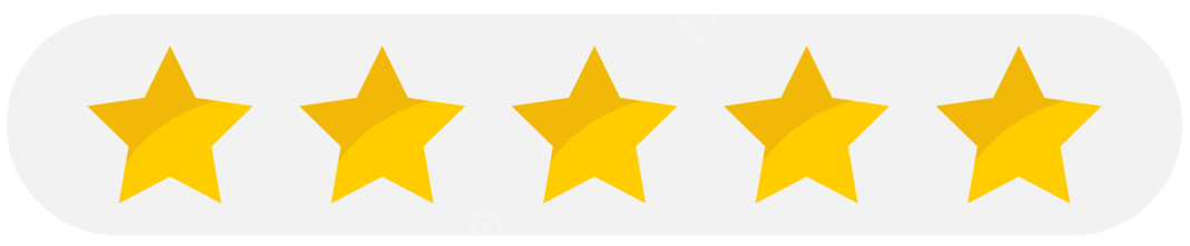 A set of five yellow stars on a white background.