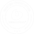 Faint circular logo with a stylized leaf and the words “Balanced Body” in the center