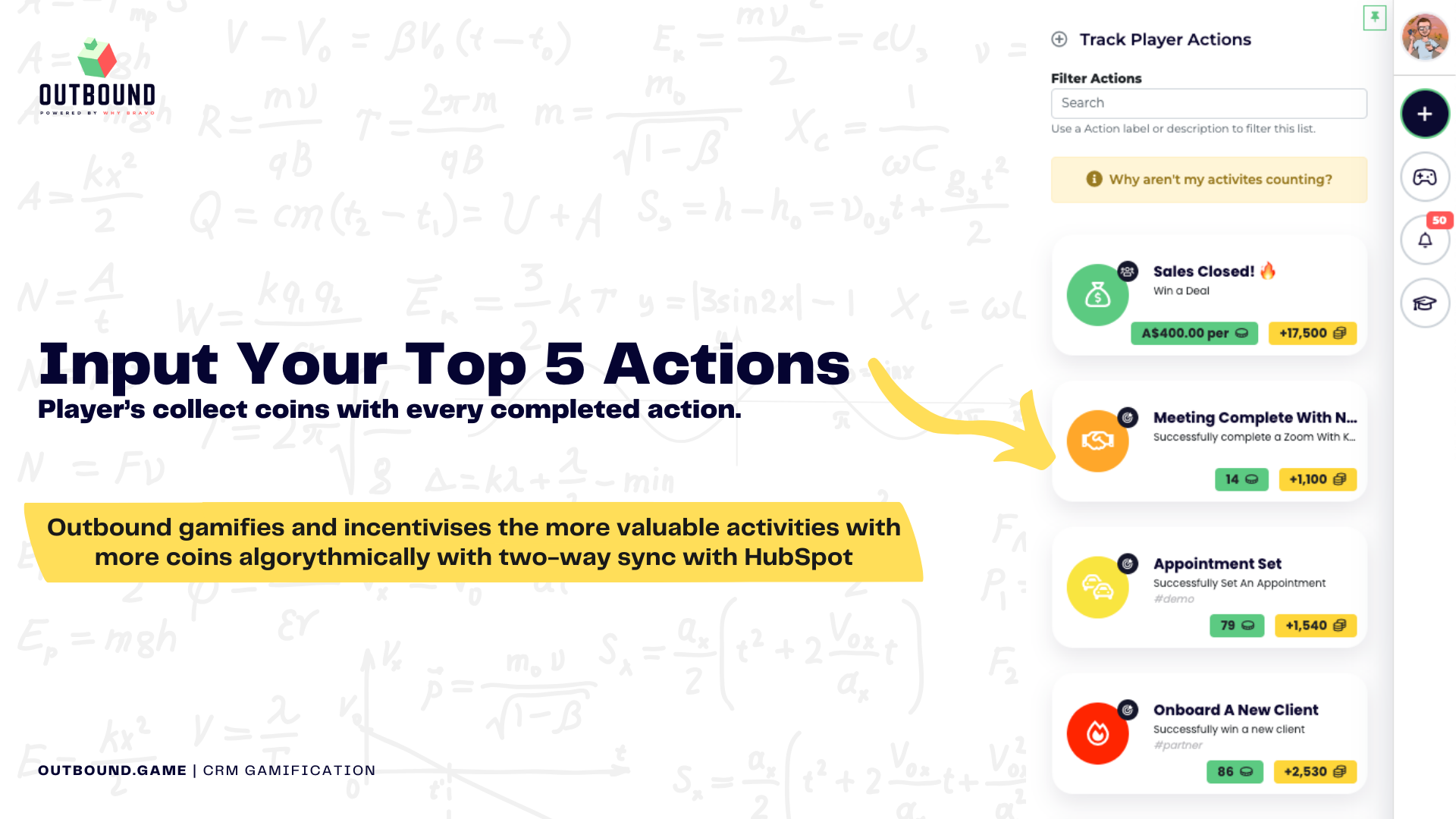 A screenshot of a website that says `` input your top 5 actions ''.