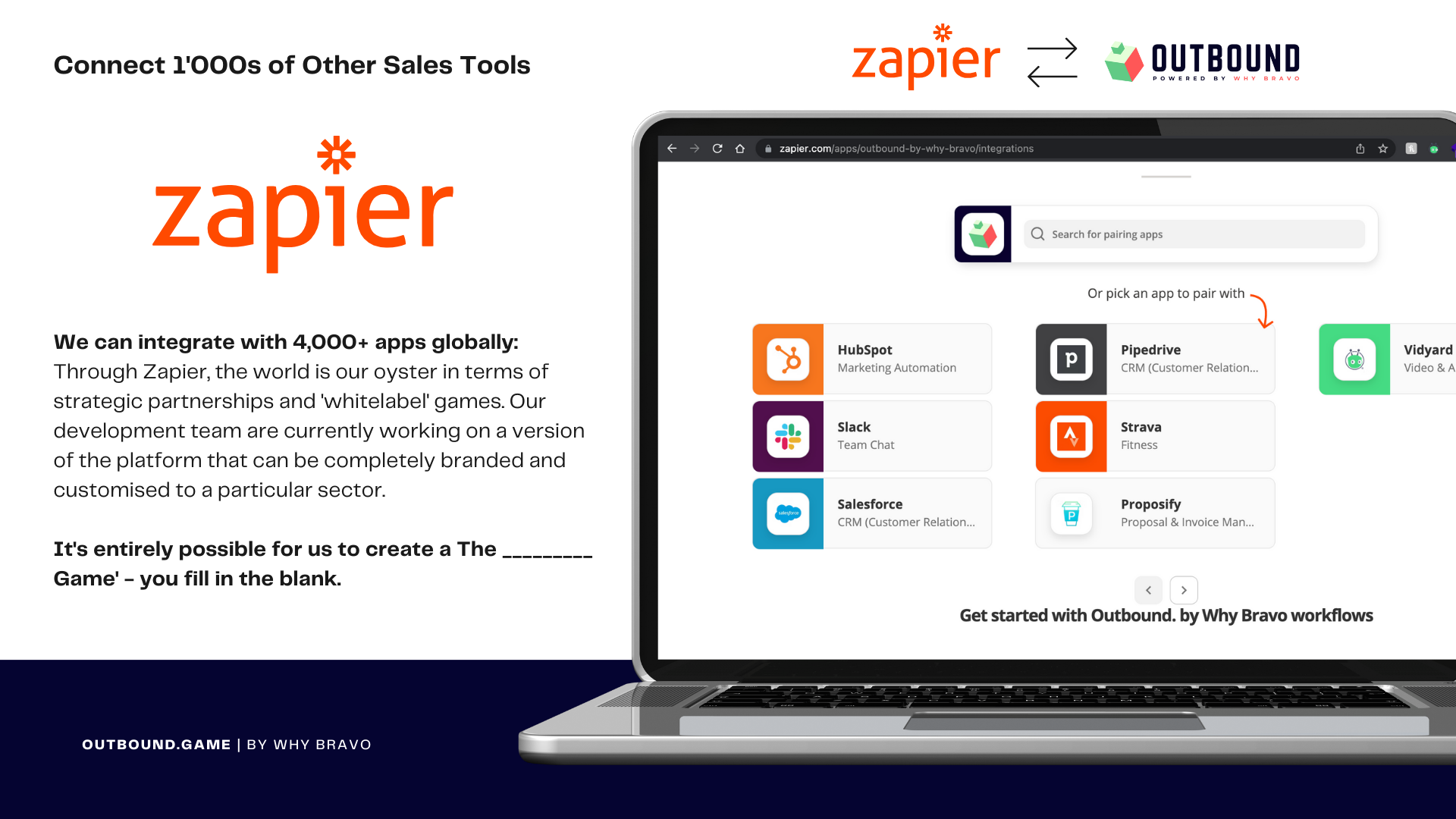 A laptop computer with the word zapier on the screen