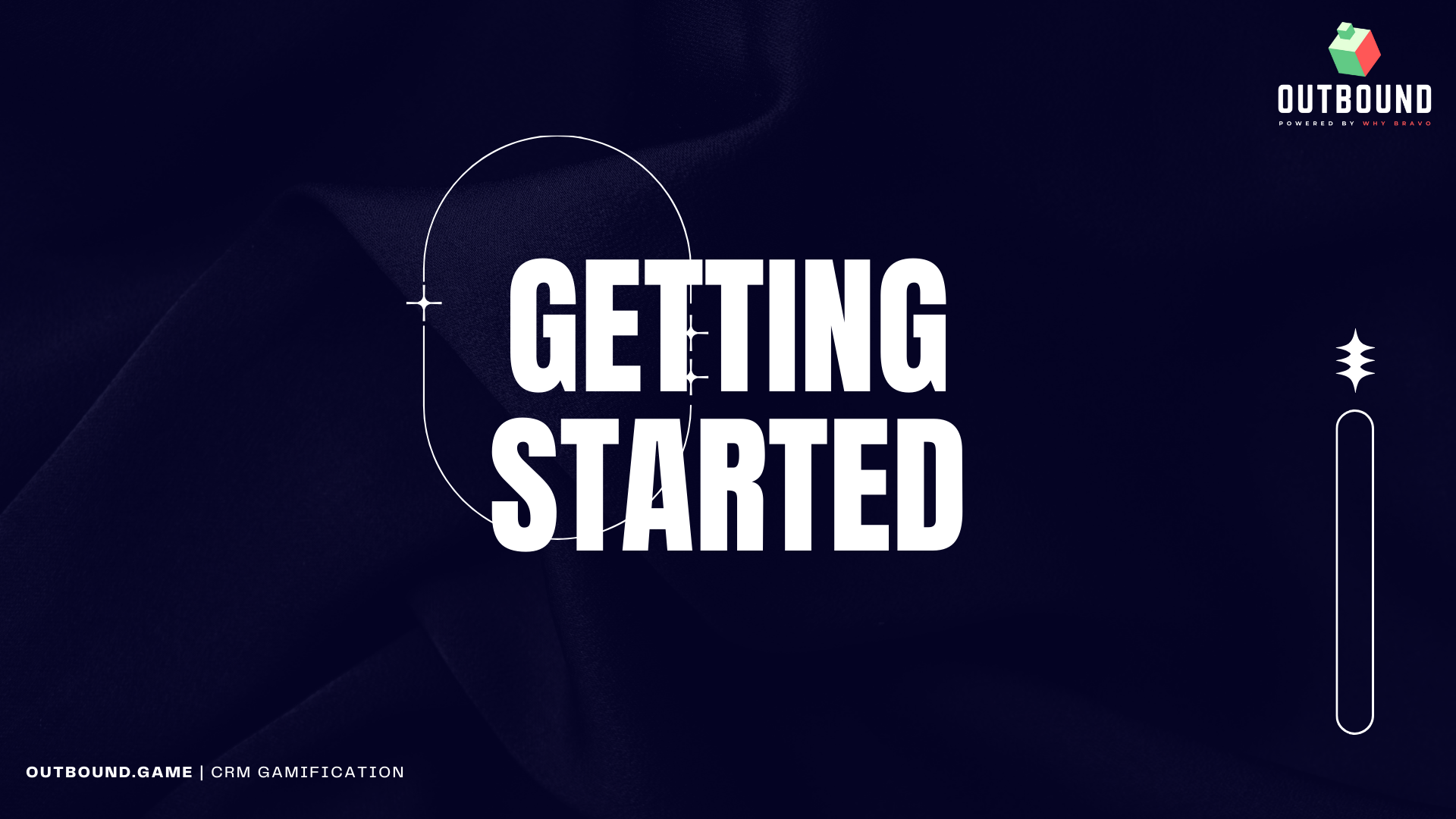A blue background with the words `` getting started '' on it.