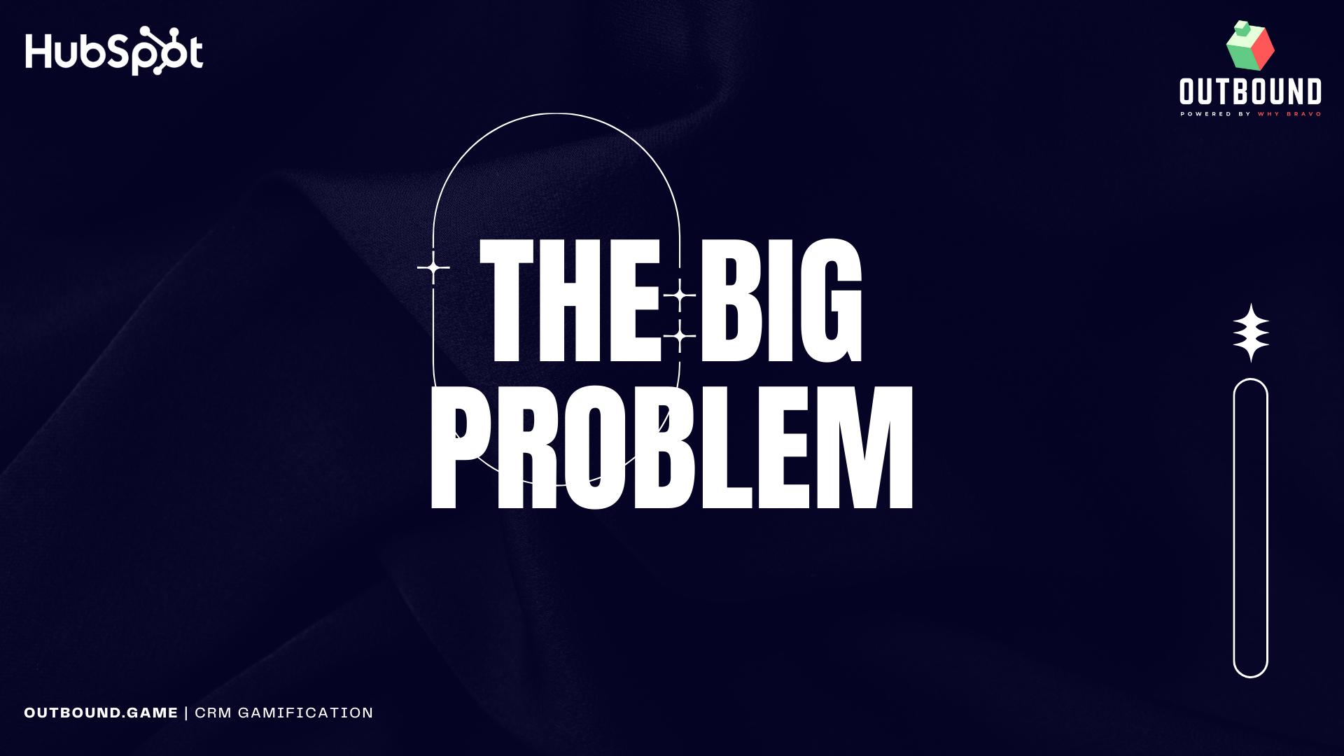 A blue background with white text that says the big problem