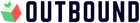 The word outbound is written in black letters on a white background.
