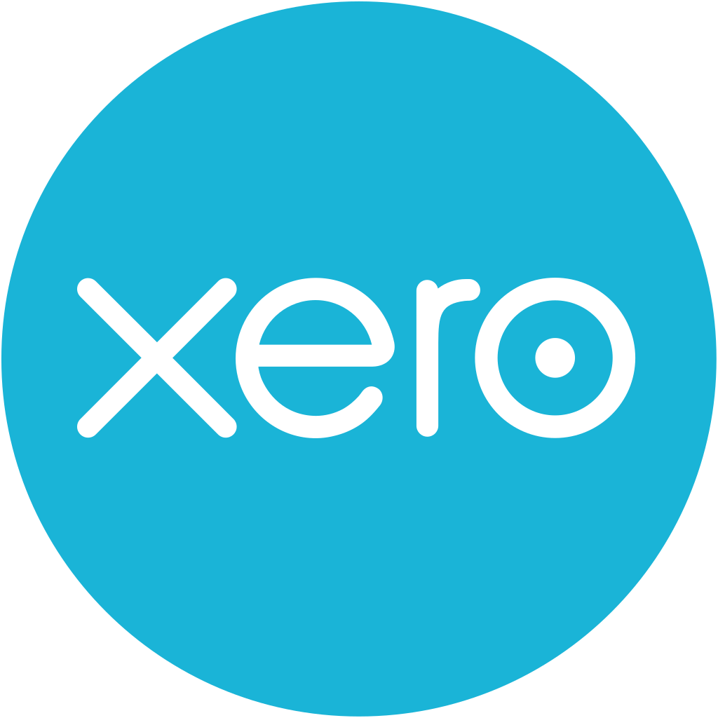 A blue circle with the word xero on it