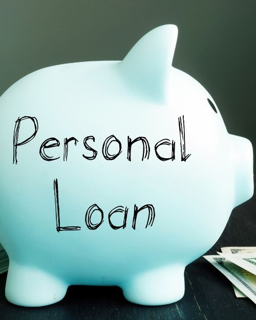 a piggy bank with the words personal loan written on it - personal loans gold coast