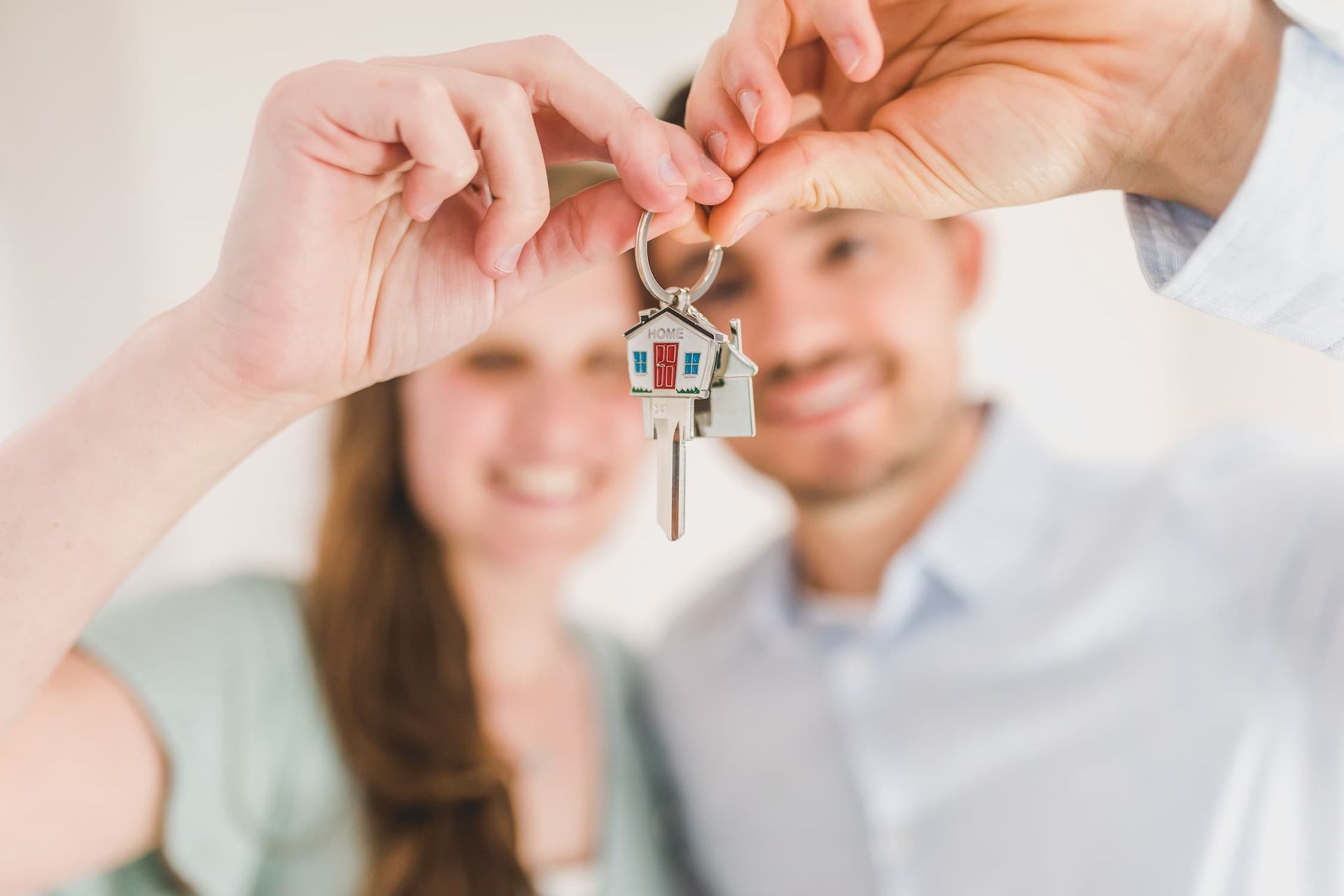 couple buying their first home