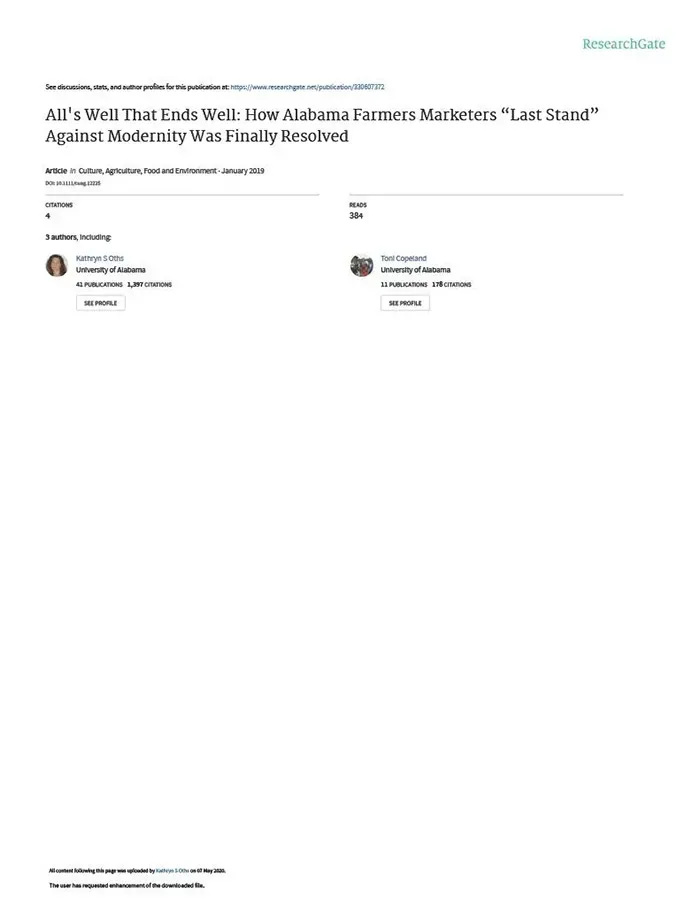 Web article page with a large headline and two author info cards beneath it