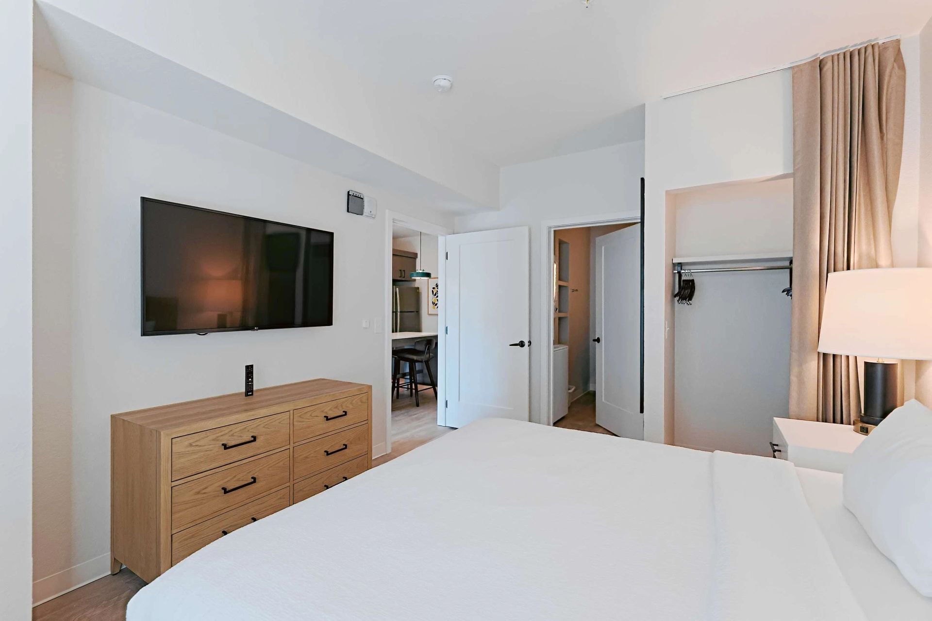 Furnished bedroom shown — representative home at WaterWalk Phoenix – North Happy Valley.
