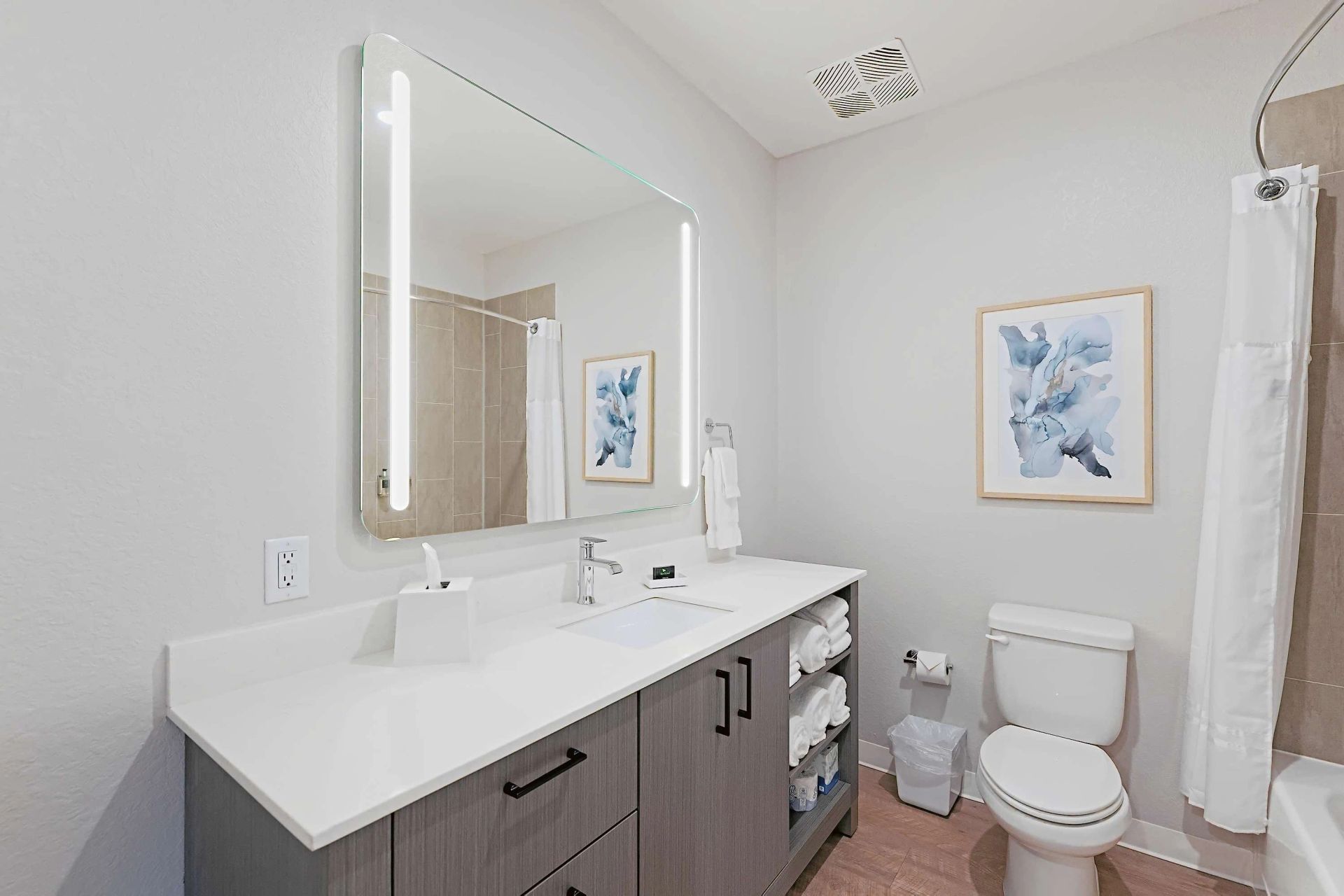 Apartment bathroom — representative home at WaterWalk Phoenix – North Happy Valley.