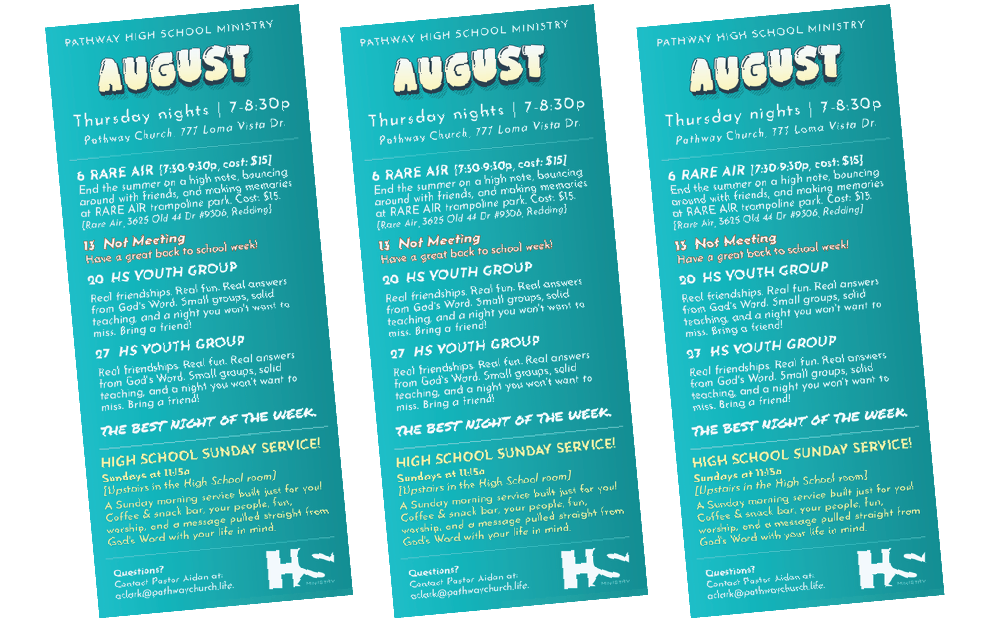 Calendar of events