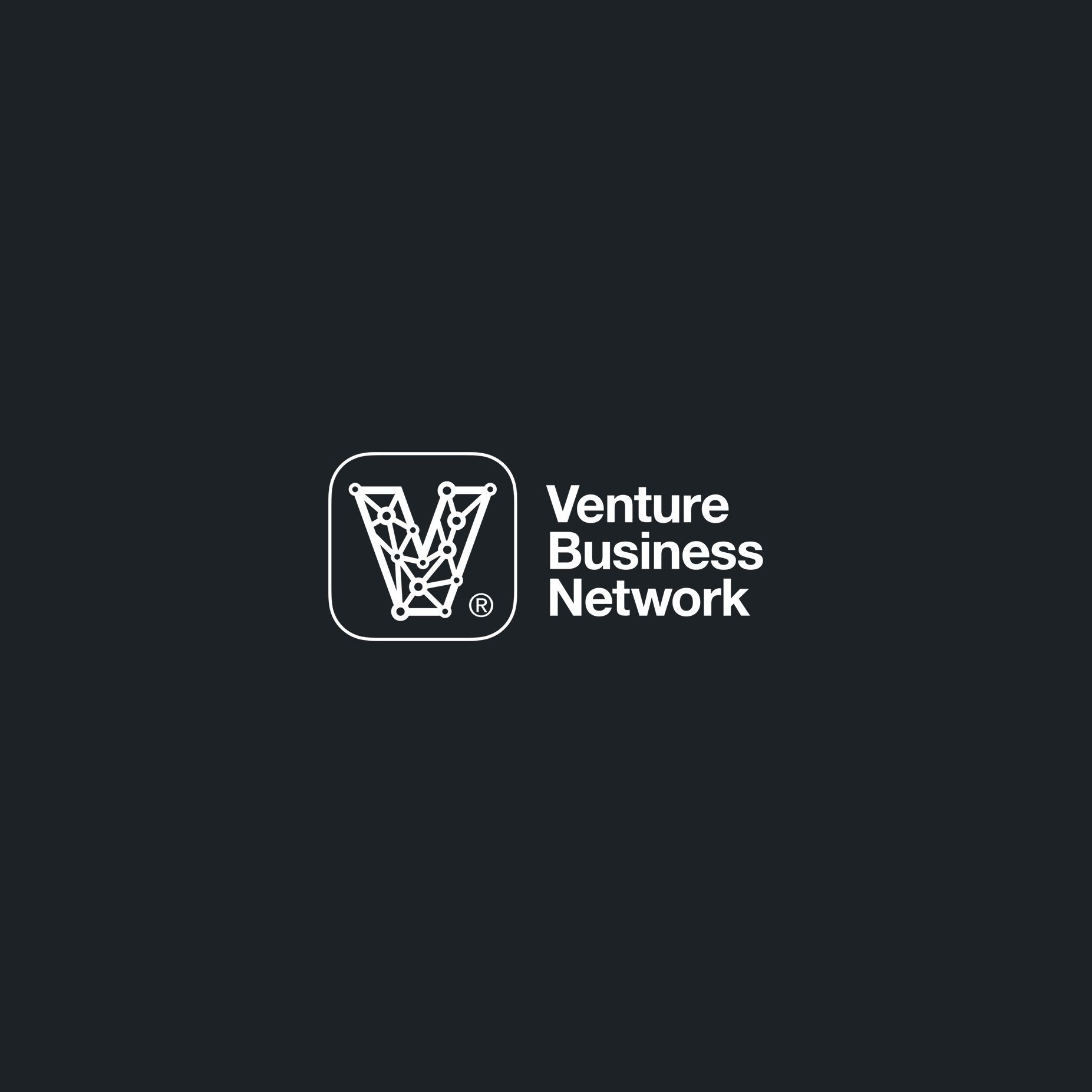 White logo of