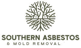 Southern Asbestos & Mold Removal logo with a stylized tree icon in olive green and brown