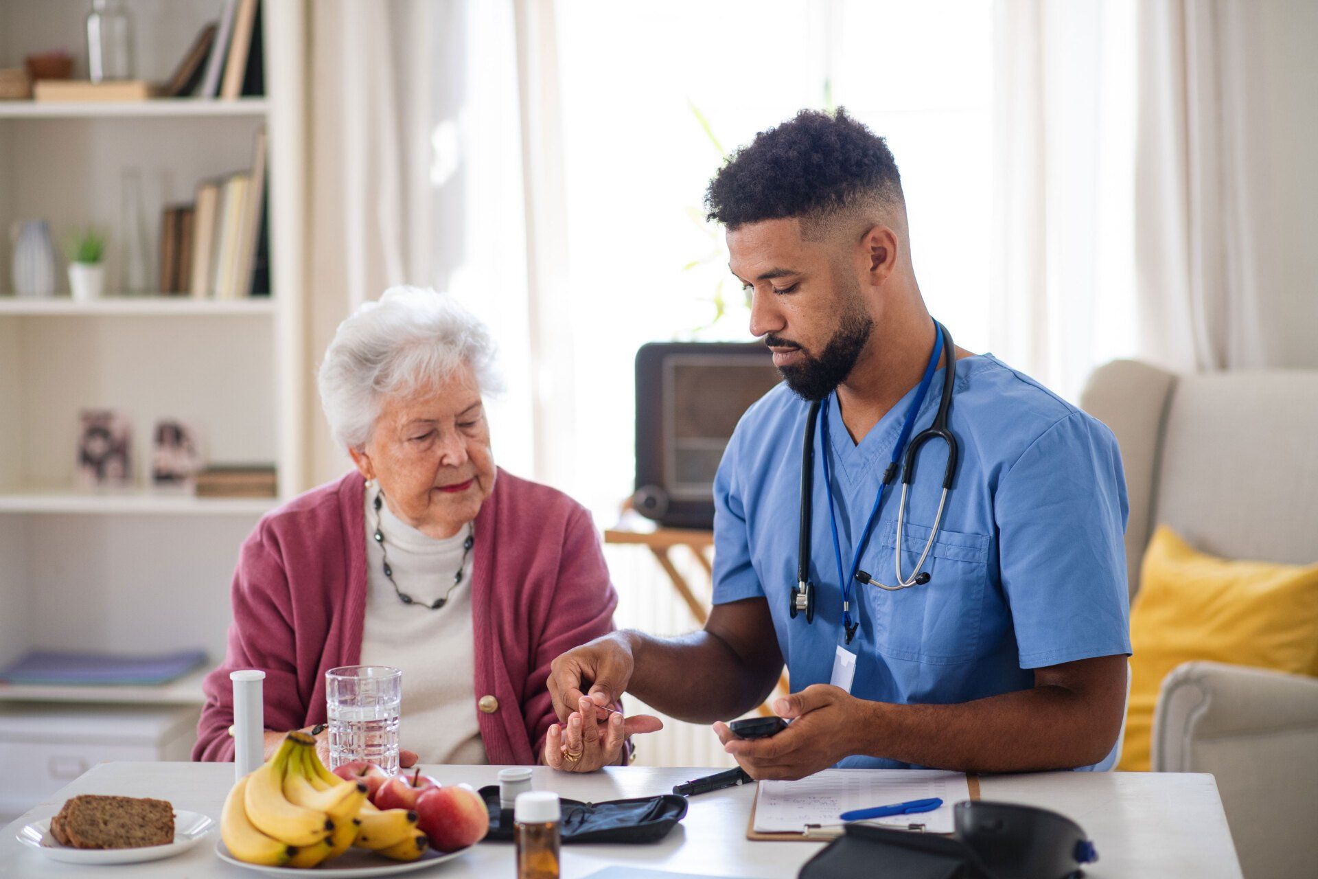A Doctor And An Old Woman Discussing | Munster, IN | Community Chiropractic Clinic