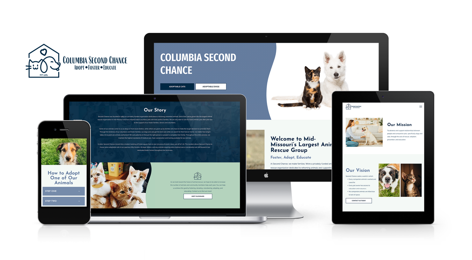 The Columbia Second Chance Website Was Designed by Missouri Marketing Agency Lift Division