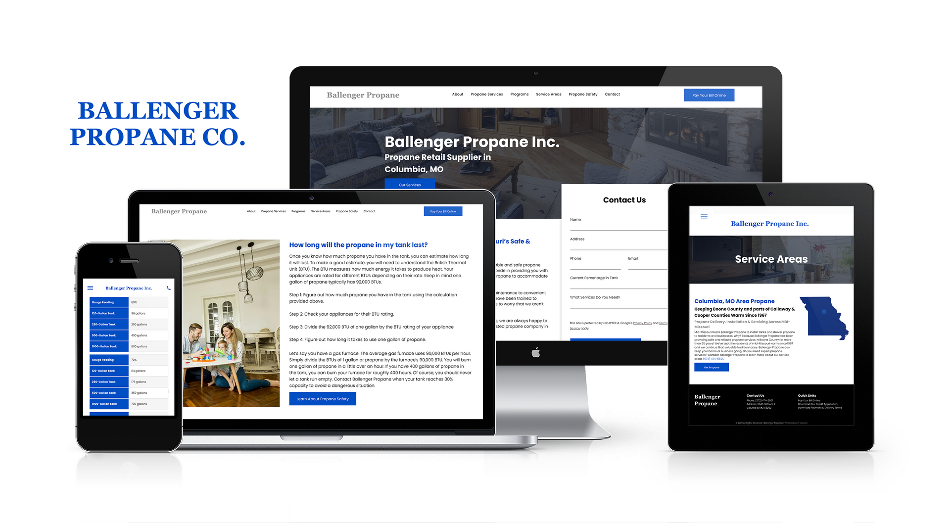 Lift Division, a Mid-Missouri-Based Web Marketing Firm, Unveiled Ballenger Propane’s New Website.