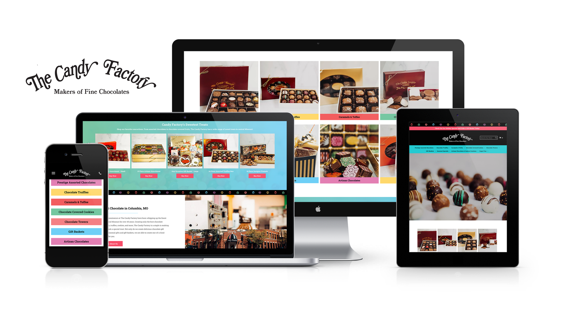 E-Commerce for The Candy Factory Is Courtesy of Missouri Marketing Agency Lift Division