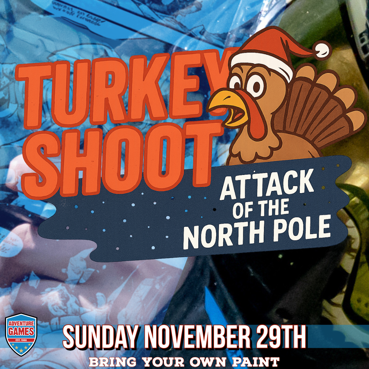 Paintball event poster: