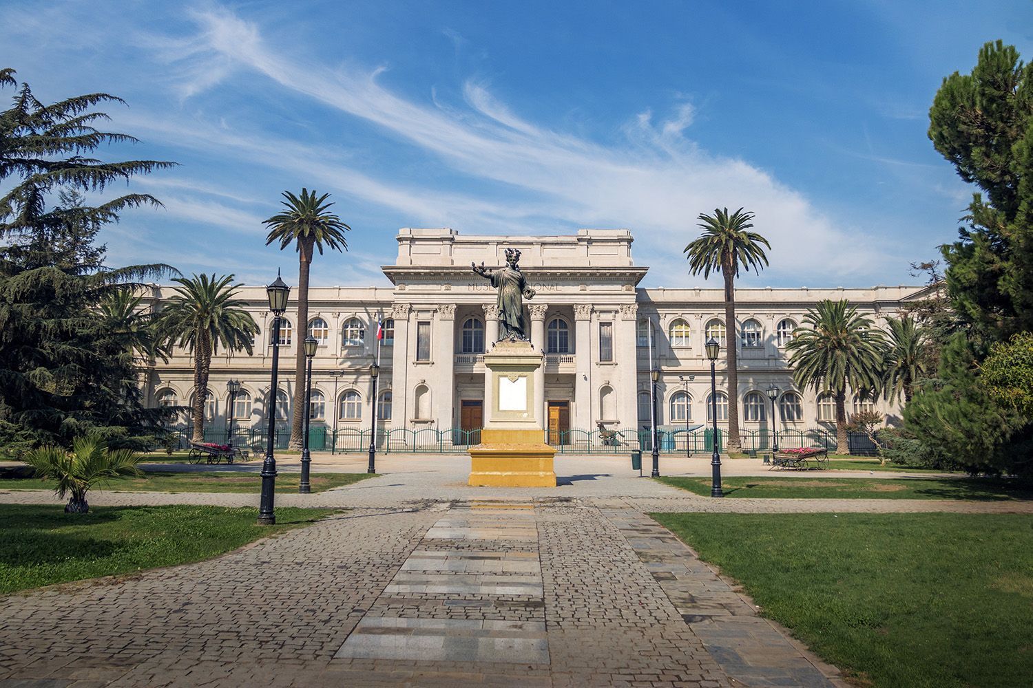 a large white building with a statue in front of it | BXB3 Corporation | Archive Solutions in CA