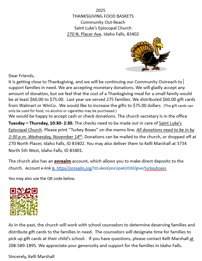 turkey box letter